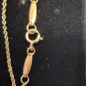 Tiffany & Co. 16 inches Gold Chain Necklace with mini heart pendant